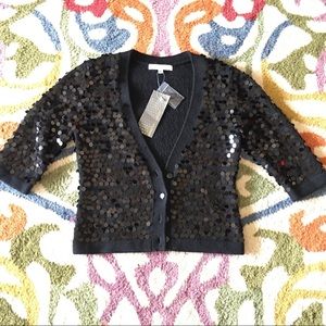 Sequin Cropped Cardigan